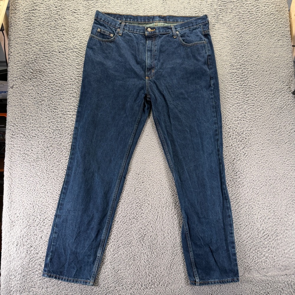 Members Mark Jeans Mens 38x32 Blue Cotton Denim Straight Leg Travel Workwear